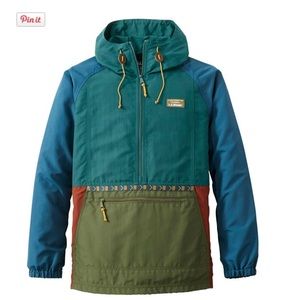LL Bean Men's Mountain Classic Anorak (Multicolor) Size Small